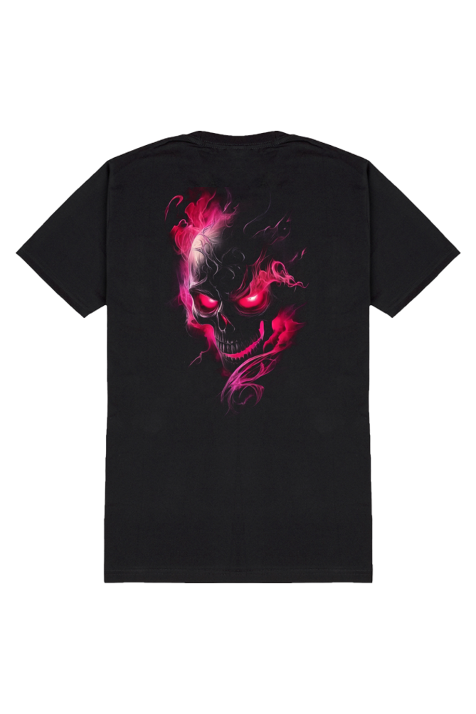 Flaming Skull Backprint T-Shirt β AhmedDigitalStore.com