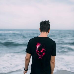 Flaming Skull Black print T-Shirt – AhmedDigitalStore