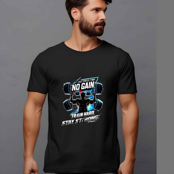 AhmedDigitalStore fitness T-shirt – Train Hard Stay Strong motivational design