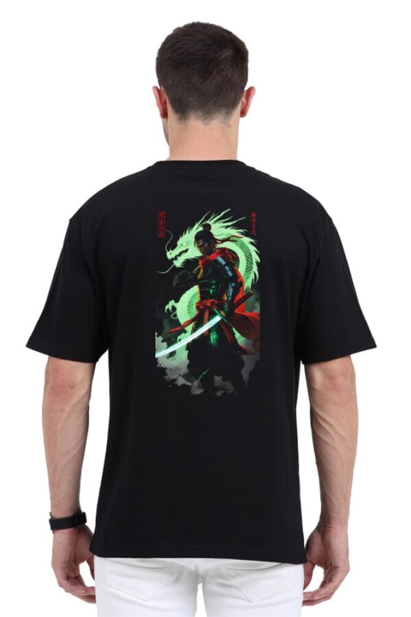 Power Samurai Dragon Back print Tee 2025 – Glow Like a Legend - Image 3