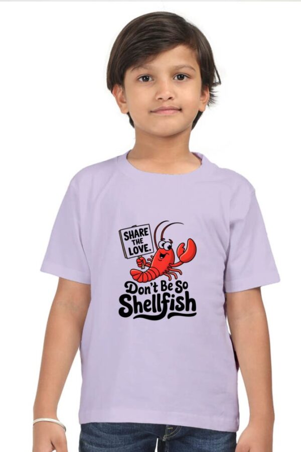 Funny Kids T-Shirt 2025 – “Don’t Be So Shellfish” - Image 2