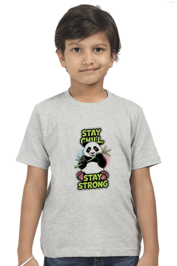 Funny Kids Panda T-Shirt 2025 – “Stay Chill, Stay Strong” - Image 2