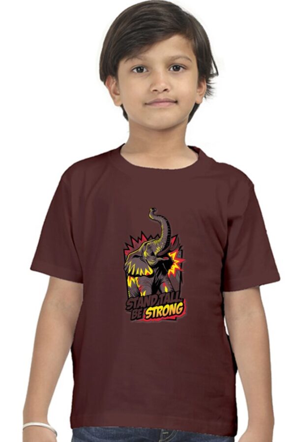 Stand Tall Be Strong Kids T-Shirt – Bold Elephant Pop Art Tee 2025 - Image 3