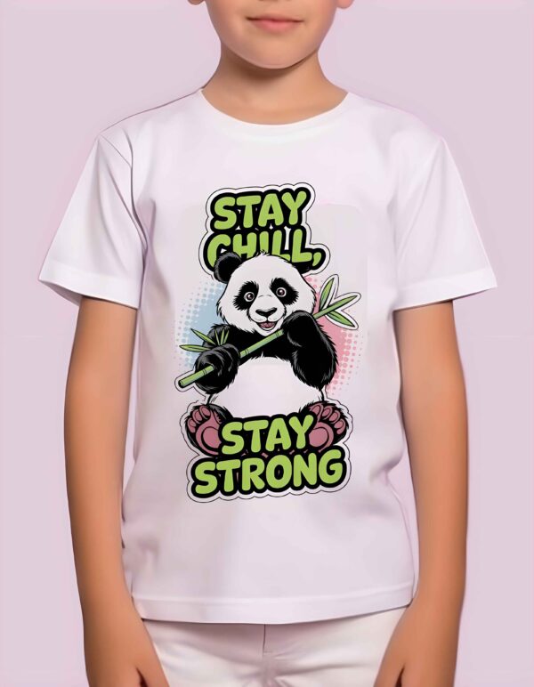 Funny Kids Panda T-Shirt 2025 – Stay Chill Stay Strong panda design