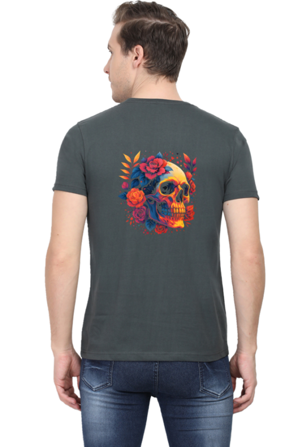 Floral Skull T-Shirt – Bold 2025 Gothic Rose Skull Graphic Tee - Image 3