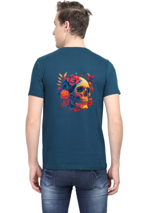 Floral Skull T-Shirt – Bold 2025 Gothic Rose Skull Graphic Tee - Image 4