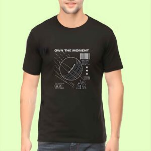Own The Moment T-Shirt – Bold Black Graphic Tee 2025 by AhmedDigitalStore – Minimalist Futuristic Design on Black Cotton Tee