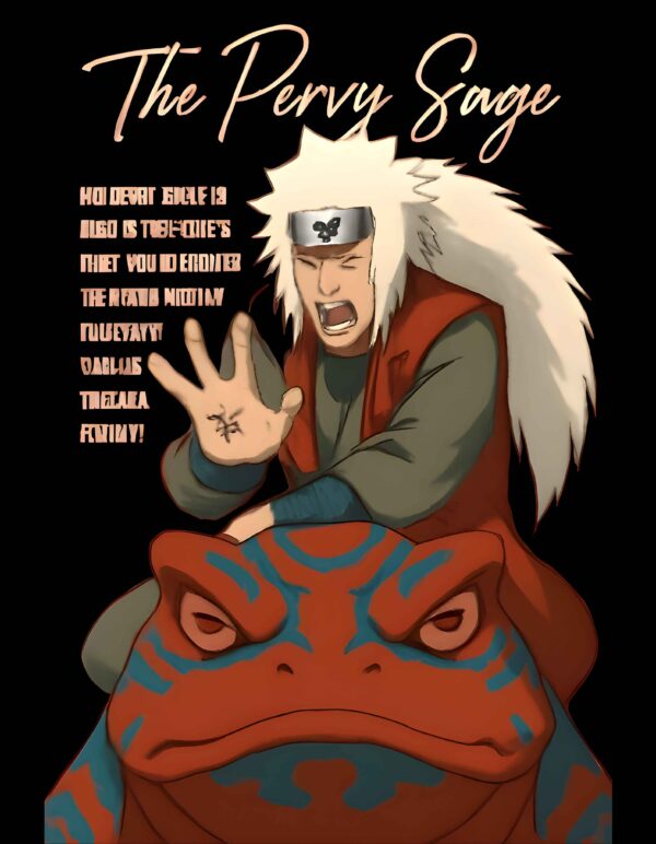 🔥 Top 1 Jiraiya T-Shirt 2025 – Pervy Sage Anime Tee - Image 2