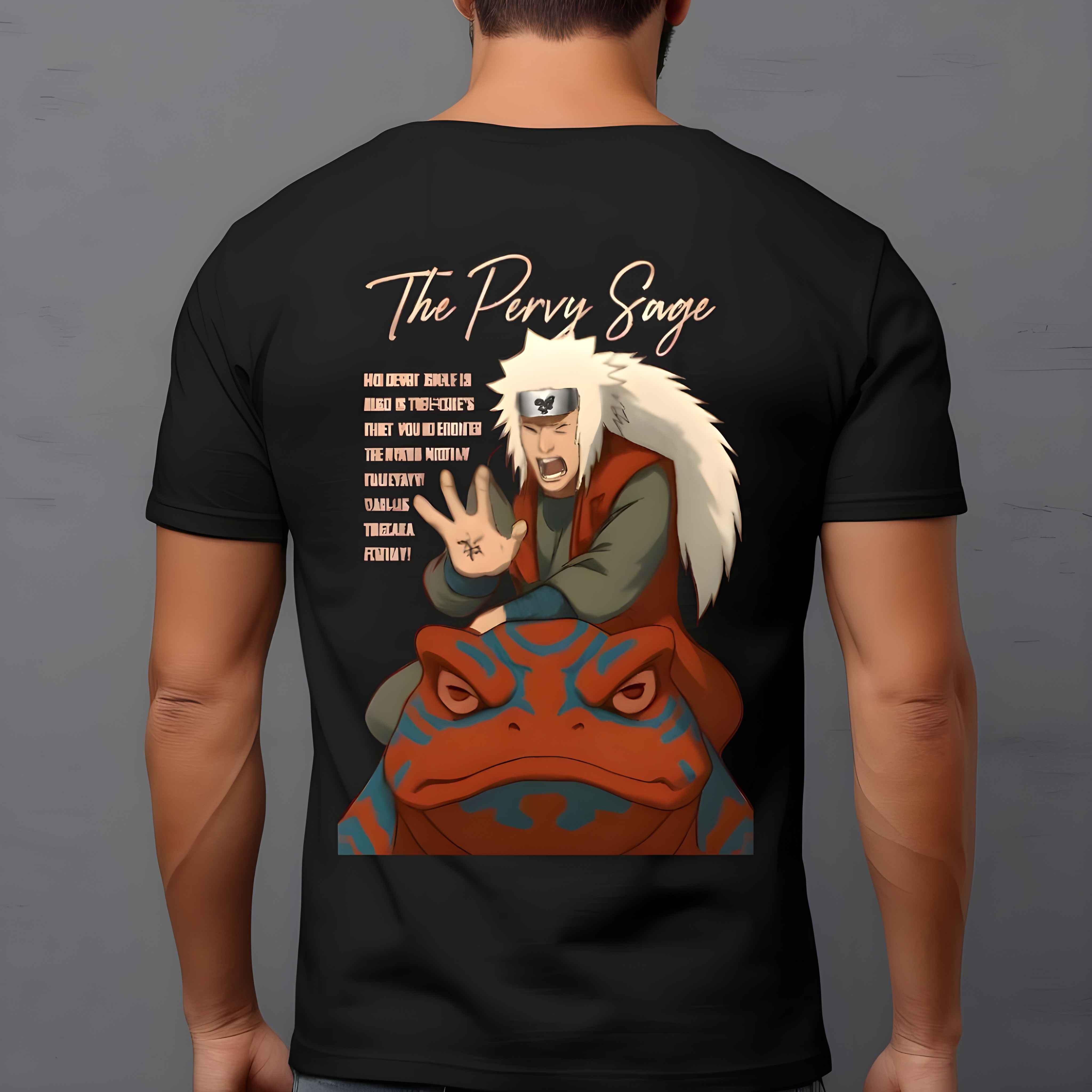 Naruto Anime Jiraiya T-Shirt – The Pervy Sage Graphic Tee – AhmedDigitalStore