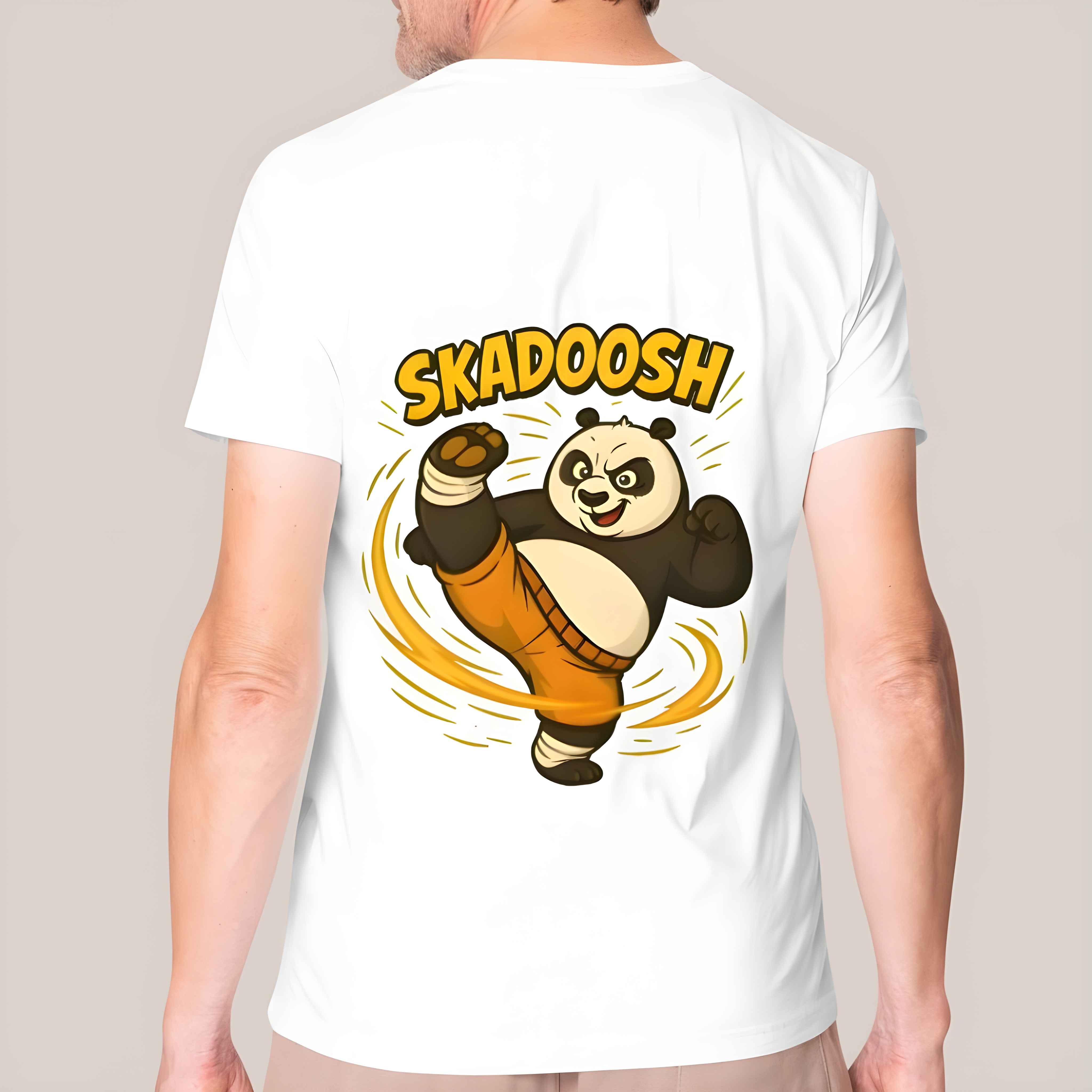 Skadoosh Panda T-Shirt 2025 – Funny Martial Arts Cartoon Tee | AhmedDigitalStore